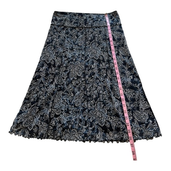 Mexx Paisley Floral A-Line Lettuce Trim Skirt - Size Small - Picture 8 of 10
